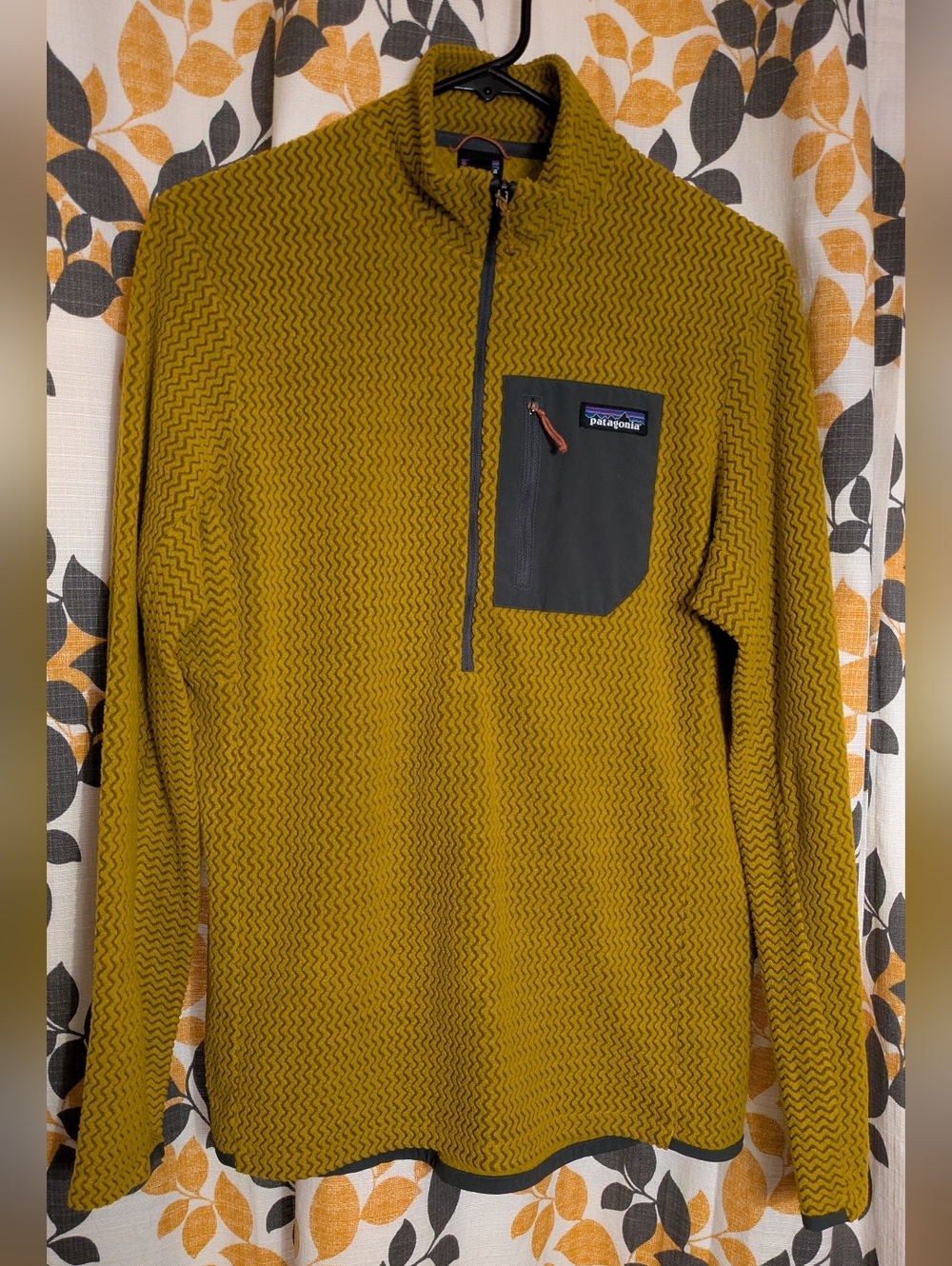 Patagonia R1 Air Mustard Yellow Half-Zip Pullover
